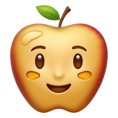 bitten Yema de Ávila showing soft interior, apple-style emoji sticker