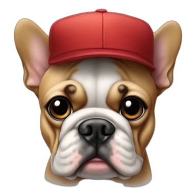Bouledogue français avec une casquette sticker