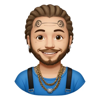 post malone many face tattoos sticker