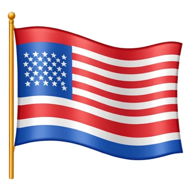 A flag with three ho sticker