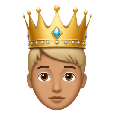 Cara con corona de Rey sticker