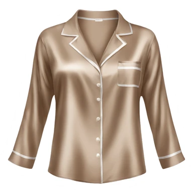 Light brown silk pyjamas set sticker