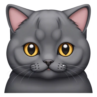 Dark Grey scottish fold cat sticker