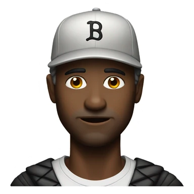 man with bat portrait sticker