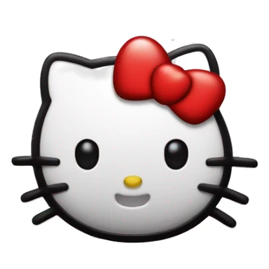 hello kitty sobre una nube con corazones  sticker