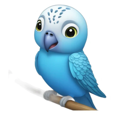 blue budgie sticker
