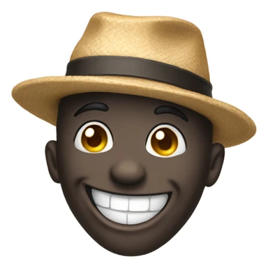 Laughter with a hat sticker