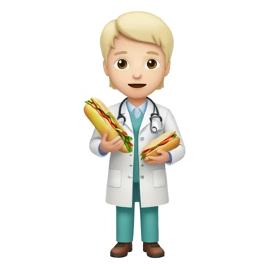 Doctor eating full body sticker