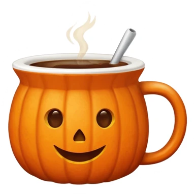 Pumpkin spice coffee cup sticker