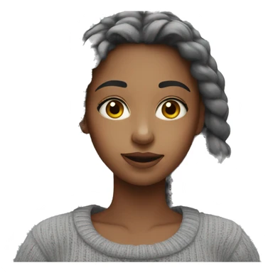 girl in grey sweater selfie sticker
