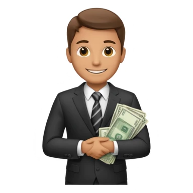 public official/politician/bureaucrat holding money sticker