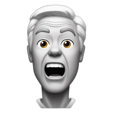 man yelling legacy sticker