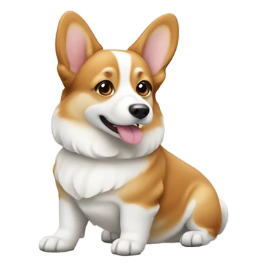 Tan and white corgi sticker
