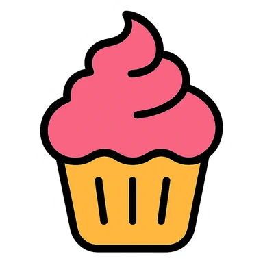 cupcake with pink icing sticker