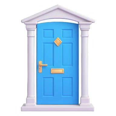 blue door sticker
