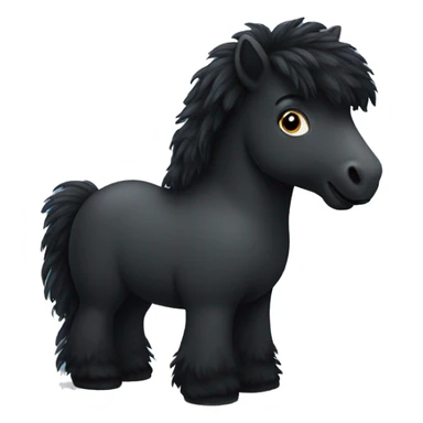 Two black fluffy ponies sticker