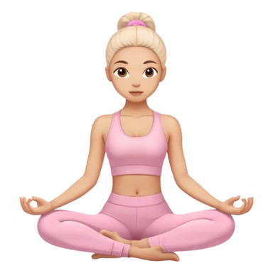 yoga girl light pink clothes  sticker