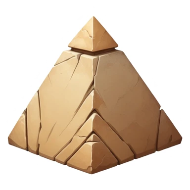 Single pyramid desert rock block sticker