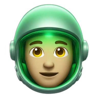 MAN IN A SPACE HELMET GREEN LIGHT sticker
