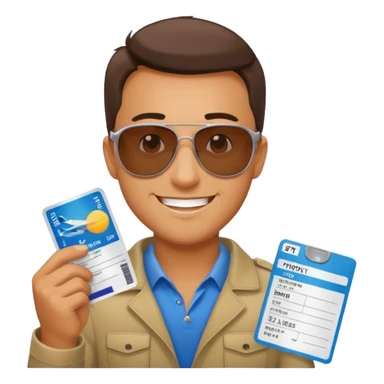 I will buy the flight ticket man sticker