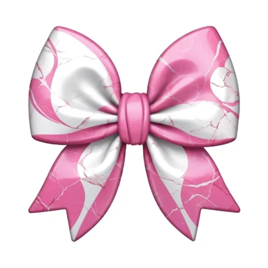 sakura bow with marble texture sticker