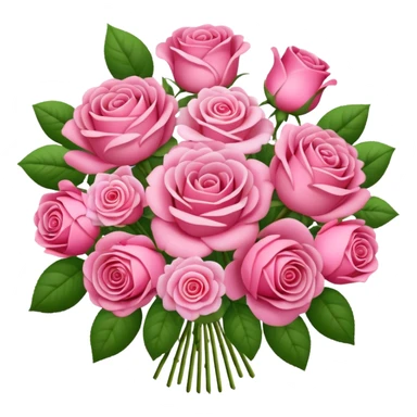 Huge pink flower bouquet with different flowers and pink tones and roses sticker