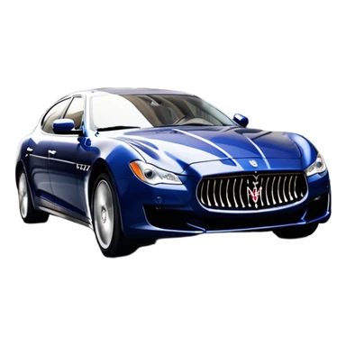 Maserati Quattroporte (2022) – cinematic-realistic Maserati Quattroporte emoji, its striking Italian design turning heads as it effortlessly maneuvers through the streets of Milan. The engine roars with Italian flair, echoing the car's racing heritage while enveloping the driver in an atmosphere of true luxury. sticker