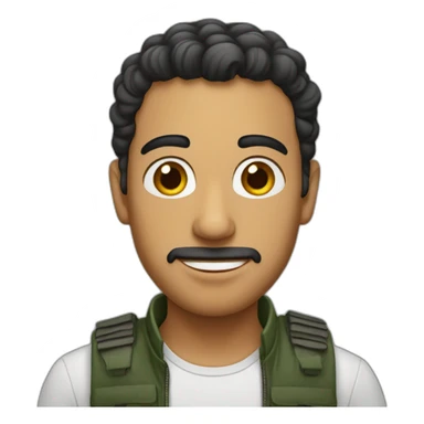 a tunisian guy with chachia sticker