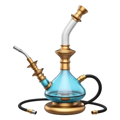 realistic modern hookah, sleek metal and glass design, ceramic hose, minimalistic, high detail, emoji style
 sticker