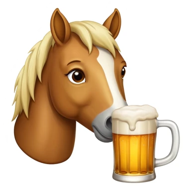 Cavalo bebendo cerveja  sticker