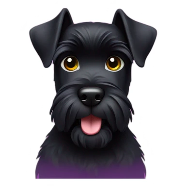 Miniature black Schnauzer in a rave sticker