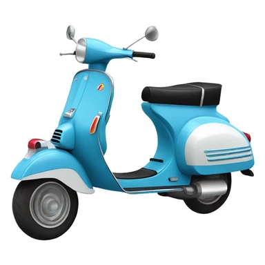 Hellblauer Vespa Roller sticker