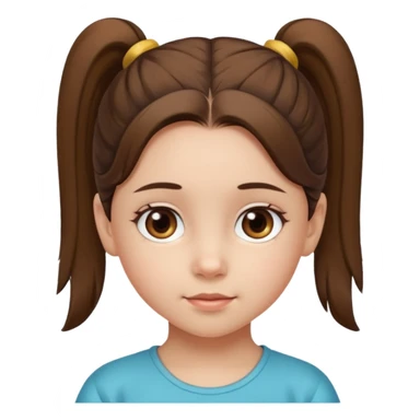 una chica pequeña con una cola de caballo sticker