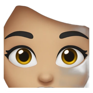 Women violet eyes black hair sticker