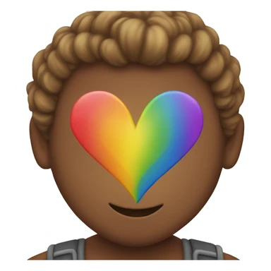 Rainbow heart emoji sticker