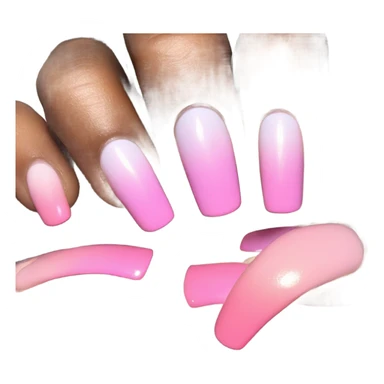 pink ombré nails  sticker