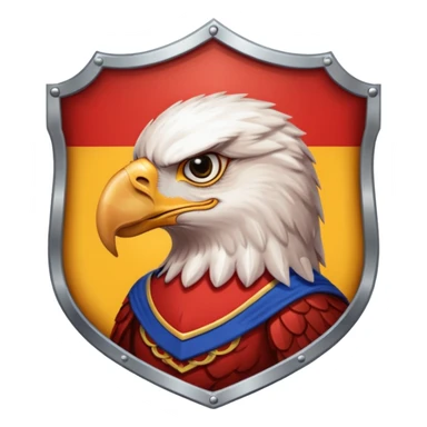🇪🇸 con un aguila marrón atrás del escudo de España sticker