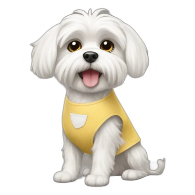 Maltese dog in apron sticker