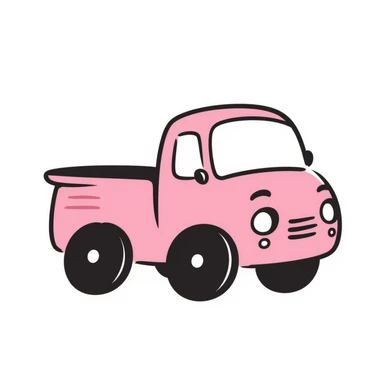 pink truck sticker