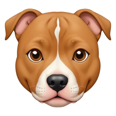 Caramel colored pitbull black nose and brown eyes sticker