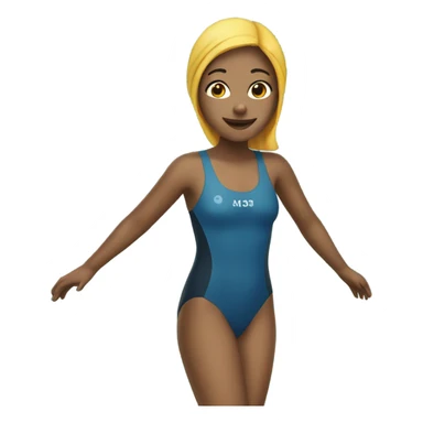 Girl swimming sticker