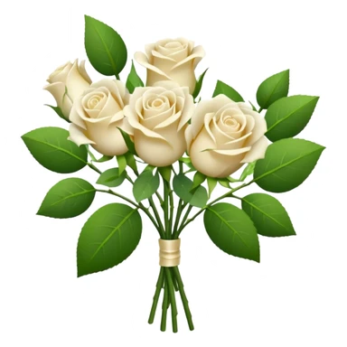 bouquet of white roses sticker