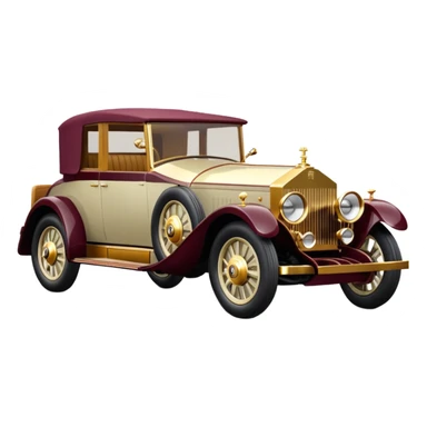Gold silver wine 1922 Rolls Royce coupe  sticker