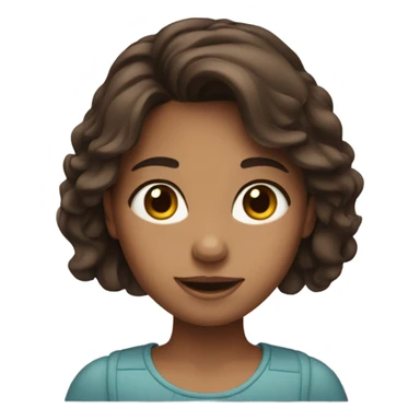 ￼ A brunette girl sticker