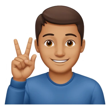 Un hombre introduciendo la nariz entre los dedos mientras hacen gesto de Ok sticker