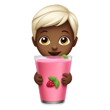 Baby drink a berries smoothie sticker