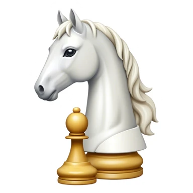 white horse chess piece sticker