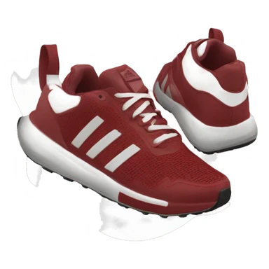 adidas dark red running shoes sticker