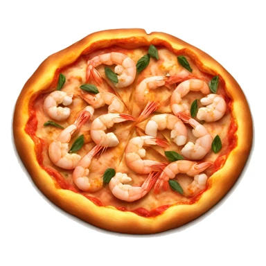 Full pizza with shrimp on it sticker