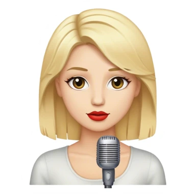 singer with blonde hair sticker